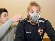 ＣＳＫＡモスクワに合流しメディカルチェックする本田（撮影・ＰＩＫＯ）