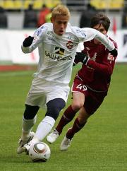 ルビン・カザン戦で攻め上がるCSKAモスクワ本田(撮影・PIKO)