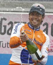 ミラノ~サンレモ3度目の優勝を飾ったフレイレ(AP)