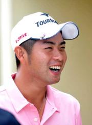 ホールアウトし笑顔をみせる池田勇太（撮影・下田雄一）