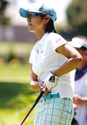 首位と２打差の４位となった宮里藍（ＡＰ）