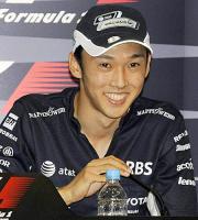 Ｆ１日本ＧＰ開幕を前に、記者会見に臨むウィリアムズ・トヨタの中嶋一貴