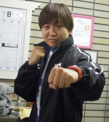 ボクシング全日本女子選手権が開幕して気合十分のしずちゃんこと山崎静代