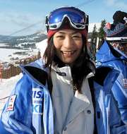 W杯3連勝の上村愛子(共同)
