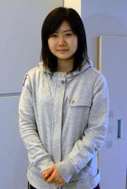 海外での大会から日本に帰国した福原愛（撮影・鎌田良美）
