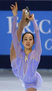 女子ＳＰで２位の浅田真央（共同）