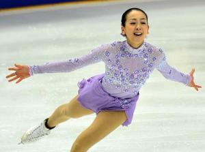 フィギュアGPロシア杯で優勝を決めた浅田真央のフリー(共同)