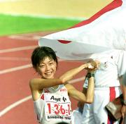 ９８年１２月６日、バンコクアジア大会で当時の日本最高記録で優勝