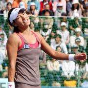 準々決勝で敗れたクルム伊達公子（撮影・神戸崇利）