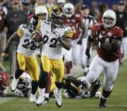 １００ヤードのＴＤを決めたスティーラーズのハリソン（ＡＰ＝共同）