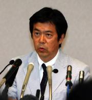 会見する大西祥平専門委員(撮影・神戸崇利)