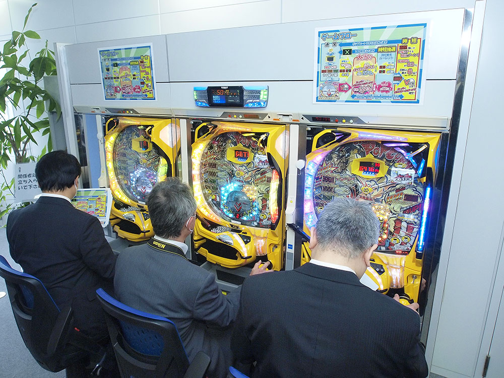 A-gonが開催した「Pビッグポップコーン」の先行試打・実機撮影会の様子