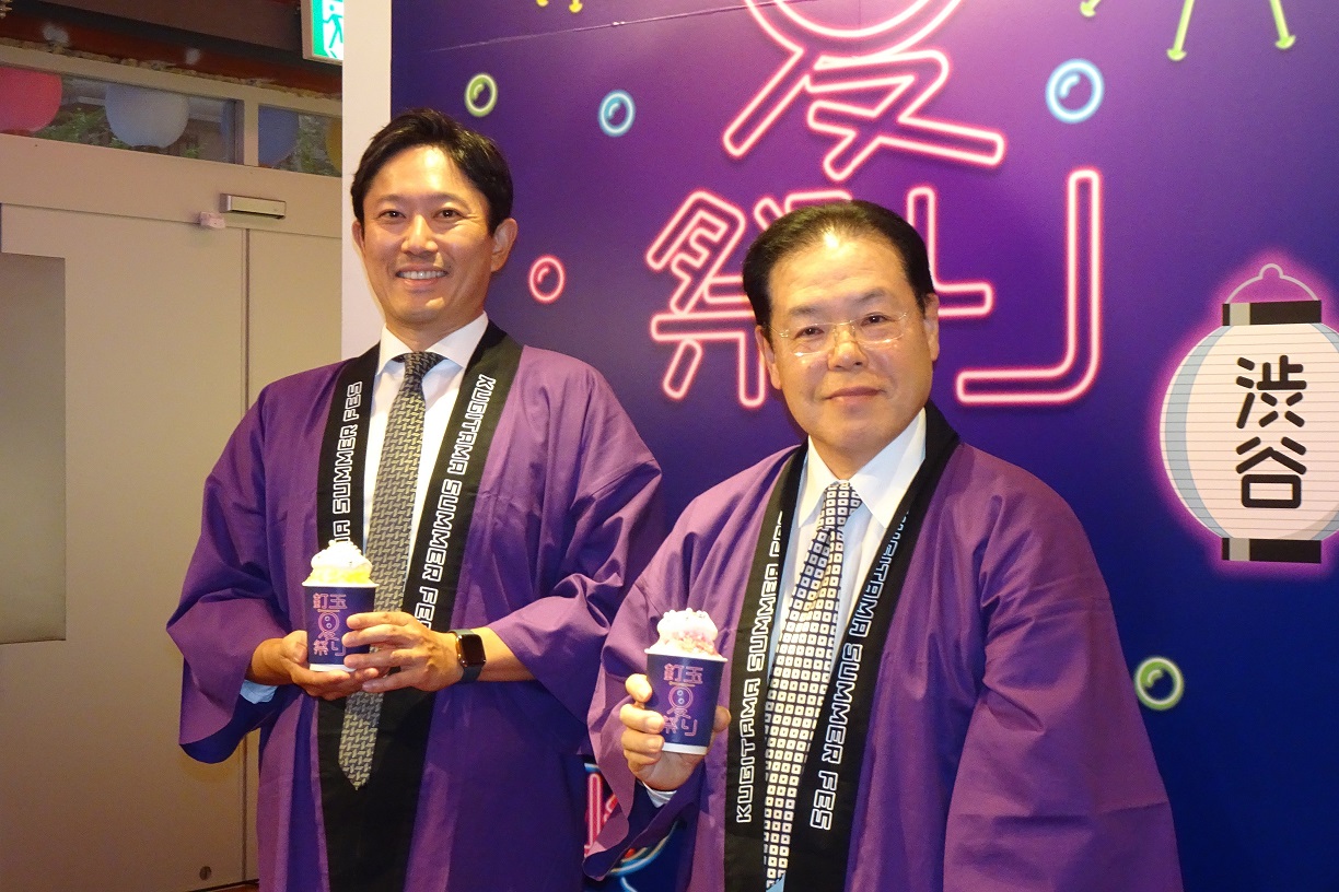 SANKYOの小倉敏男社長（右）と赤石昌大専務