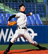常葉菊川戸狩投手は横浜戦に完投勝ちし、初優勝に貢献した（撮影・浅見桂子）