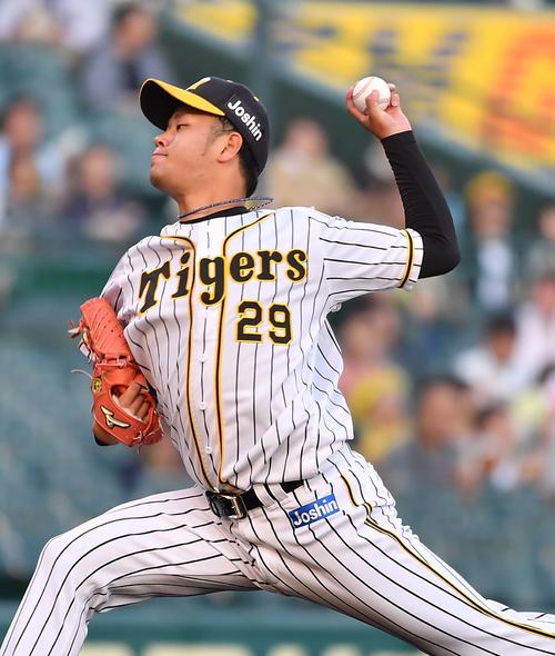 阪神対ヤクルト　阪神先発の高橋遥（撮影・上田博志）