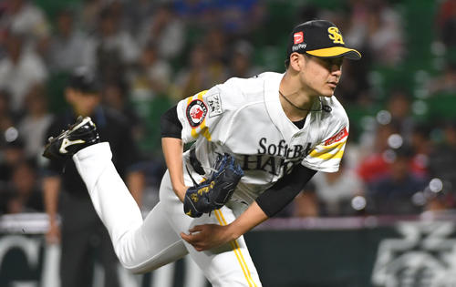 ソフトバンク先発の大竹耕太郎（撮影・今浪浩三）