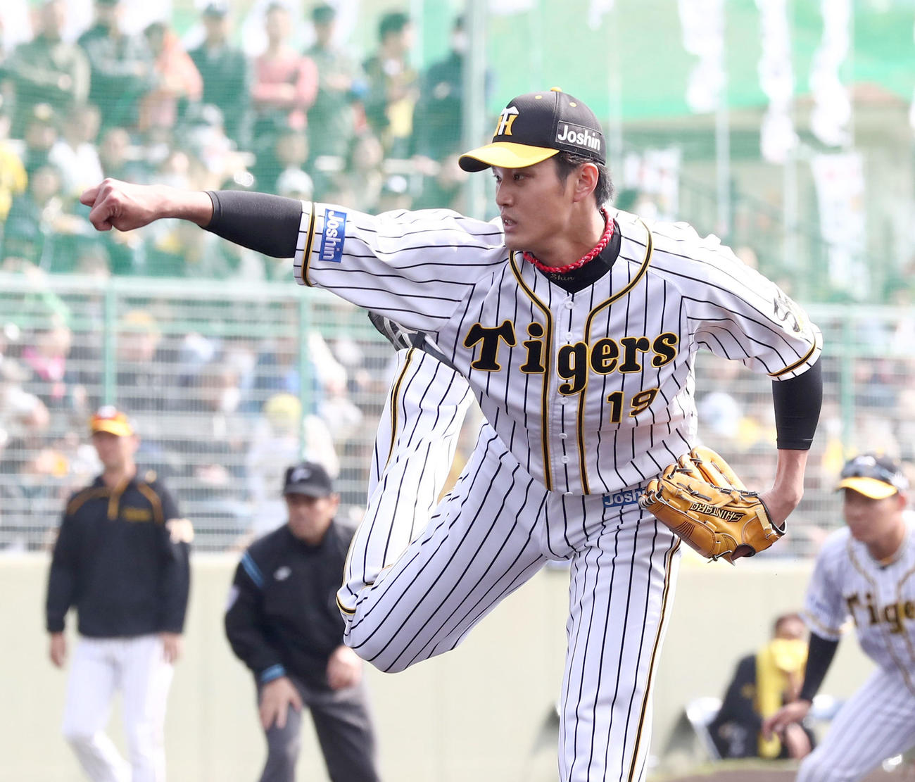 阪神対日本ハム　先発の藤浪は2回を投げ無安打に抑える（撮影・黒川智章）