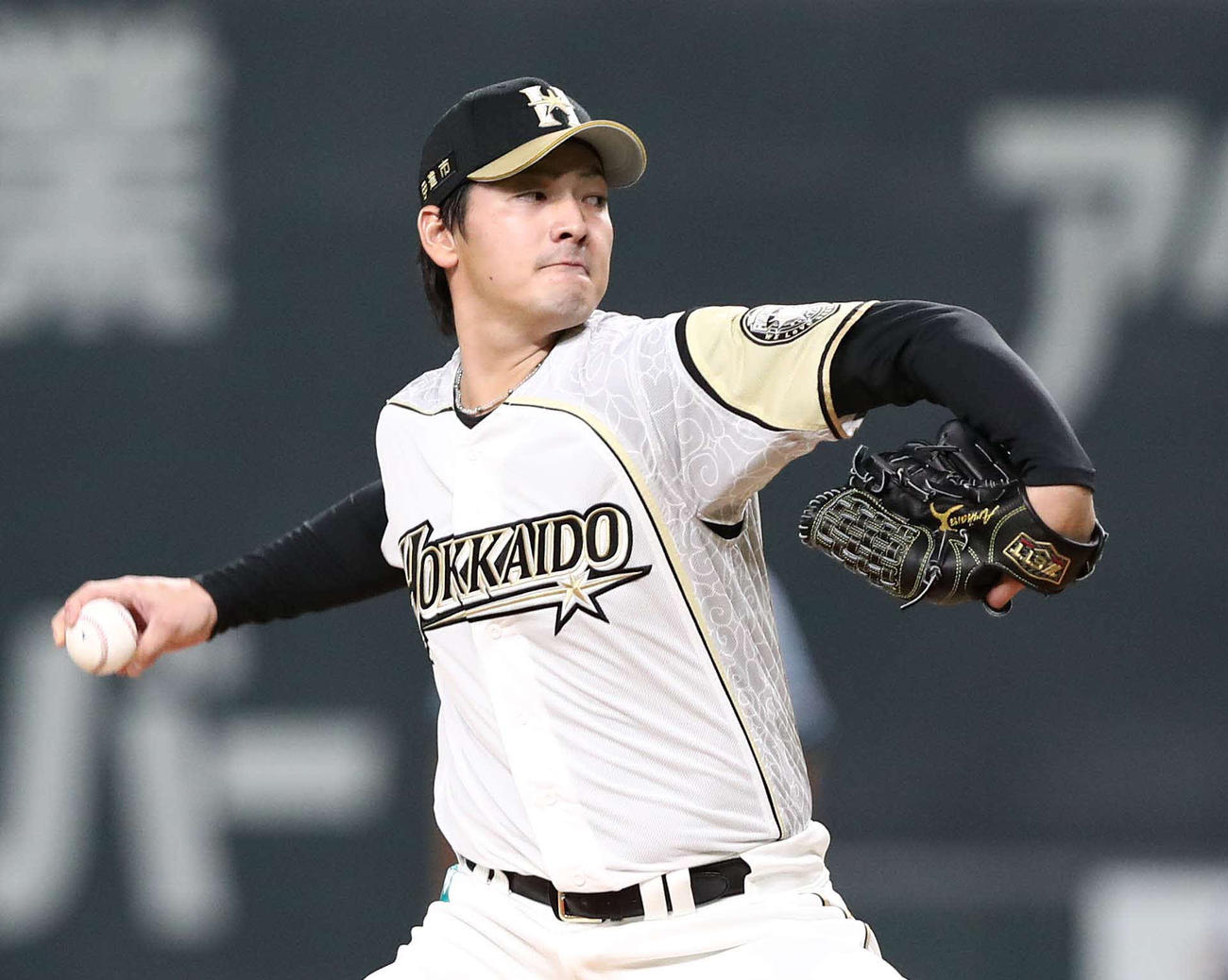 7回1失点で3勝目を挙げた日本ハム有原（撮影・黒川智章）