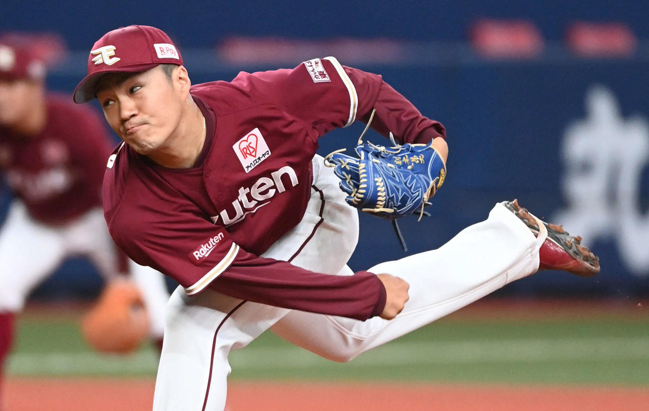 オリックス対楽天　楽天先発の則本昂（撮影・前岡正明）