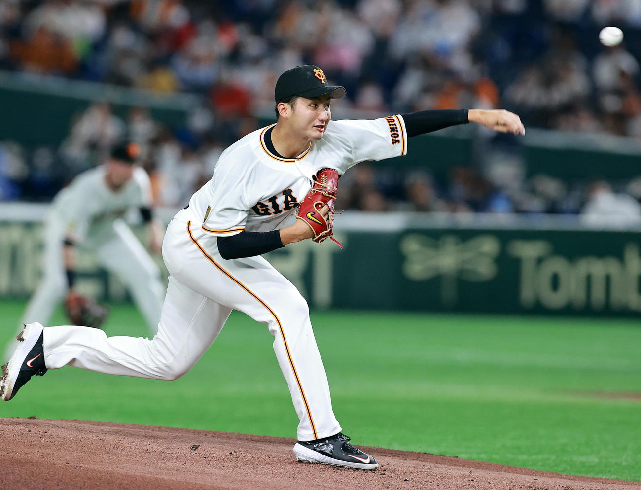 巨人対西武　力投する巨人先発の横川（撮影・浅見桂子）