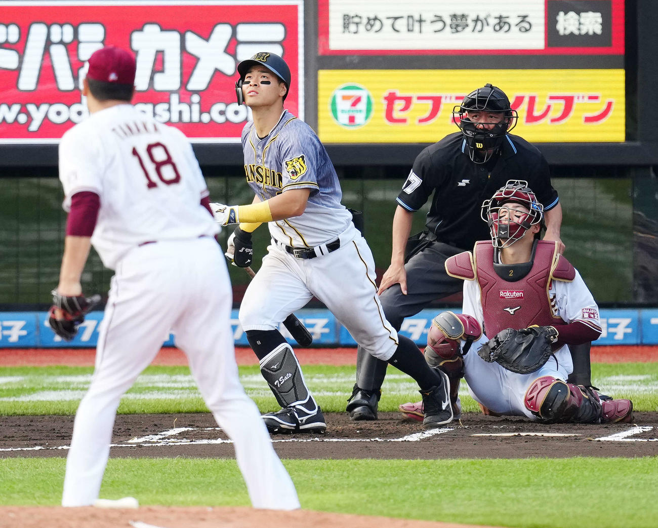 阪神佐藤輝明（2021年6月12日撮影）