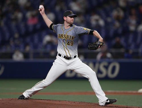 中日対阪神　阪神先発のガンケル（撮影・前田充）