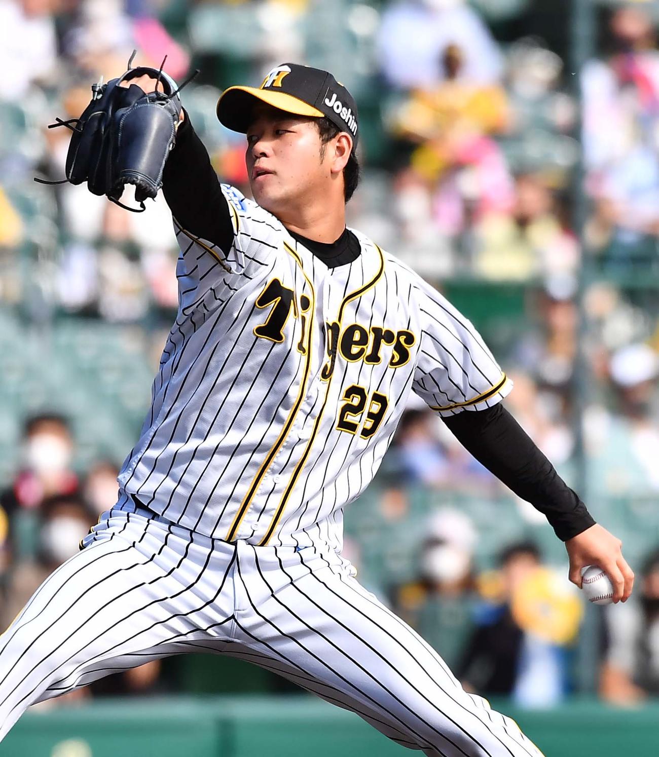 阪神対中日　7回を10奪三振の無失点に抑えた阪神先発の高橋（撮影・上田博志）