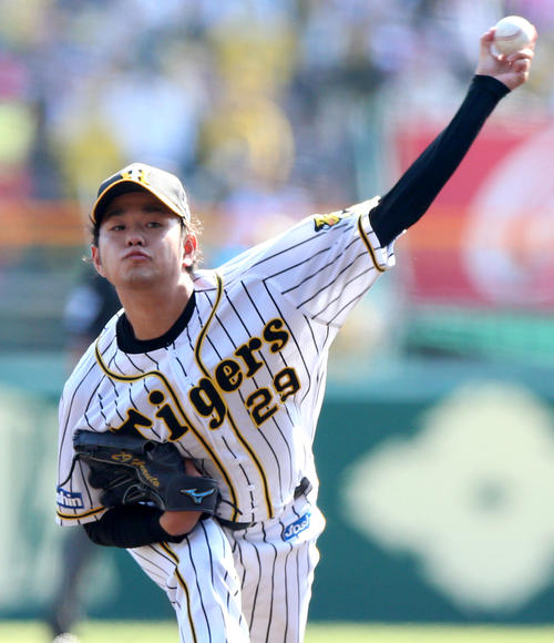 阪神対中日　阪神先発の高橋（撮影・上山淳一）