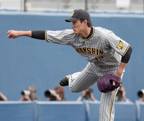 日本ハム対阪神　3回を投げ無失点の藤浪（撮影・黒川智章）