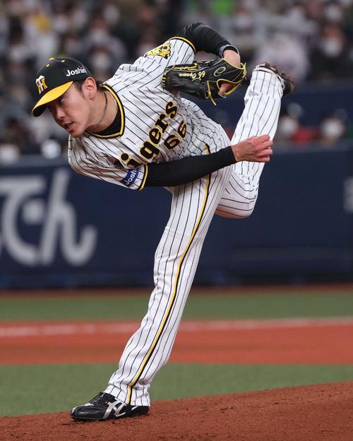 阪神対ヤクルト　阪神先発の小川（撮影・上田博志）