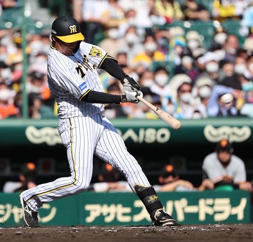 阪神大山悠輔（2022年4月16日撮影）