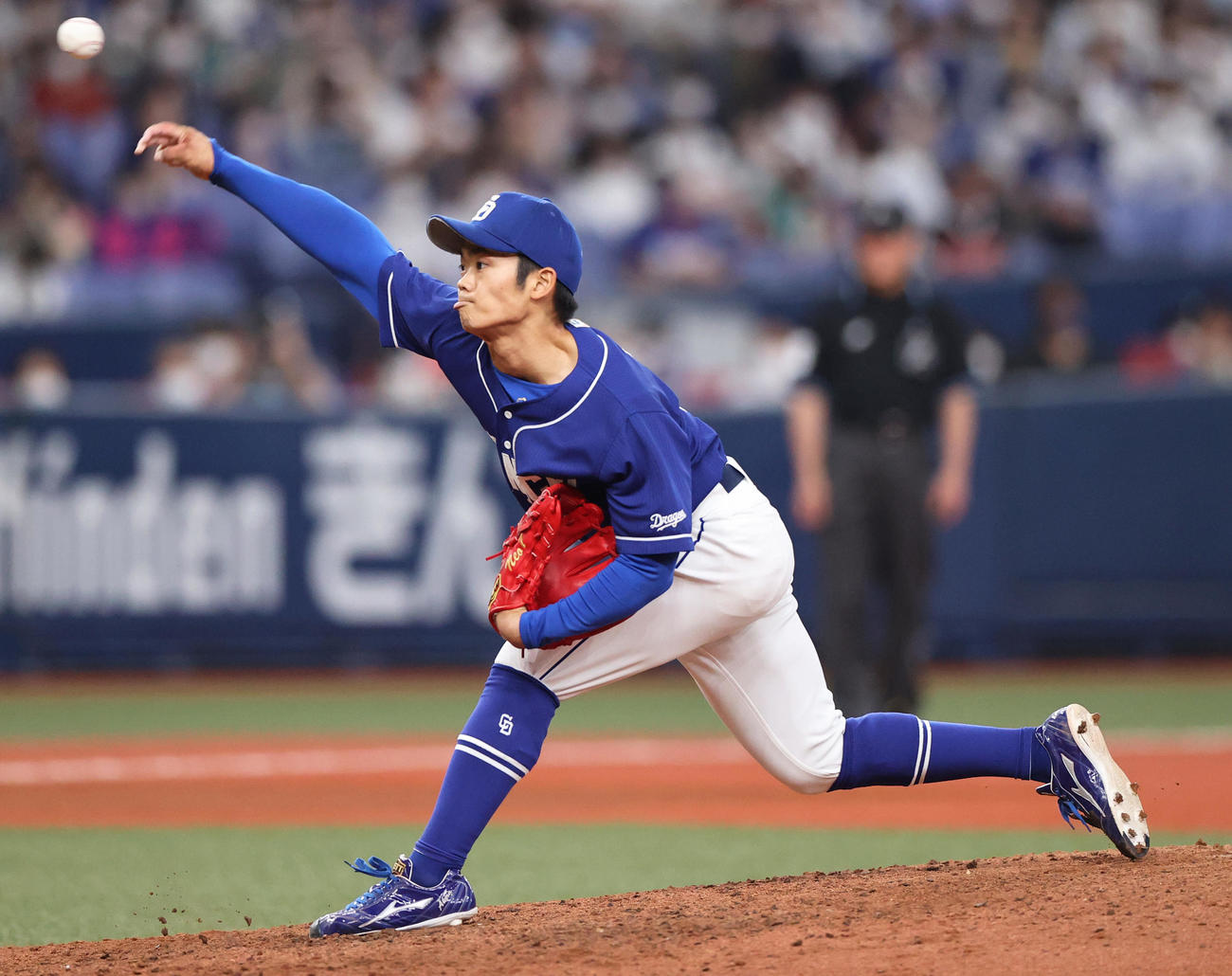 5月29日、オリックス戦で登板した中日根尾昂