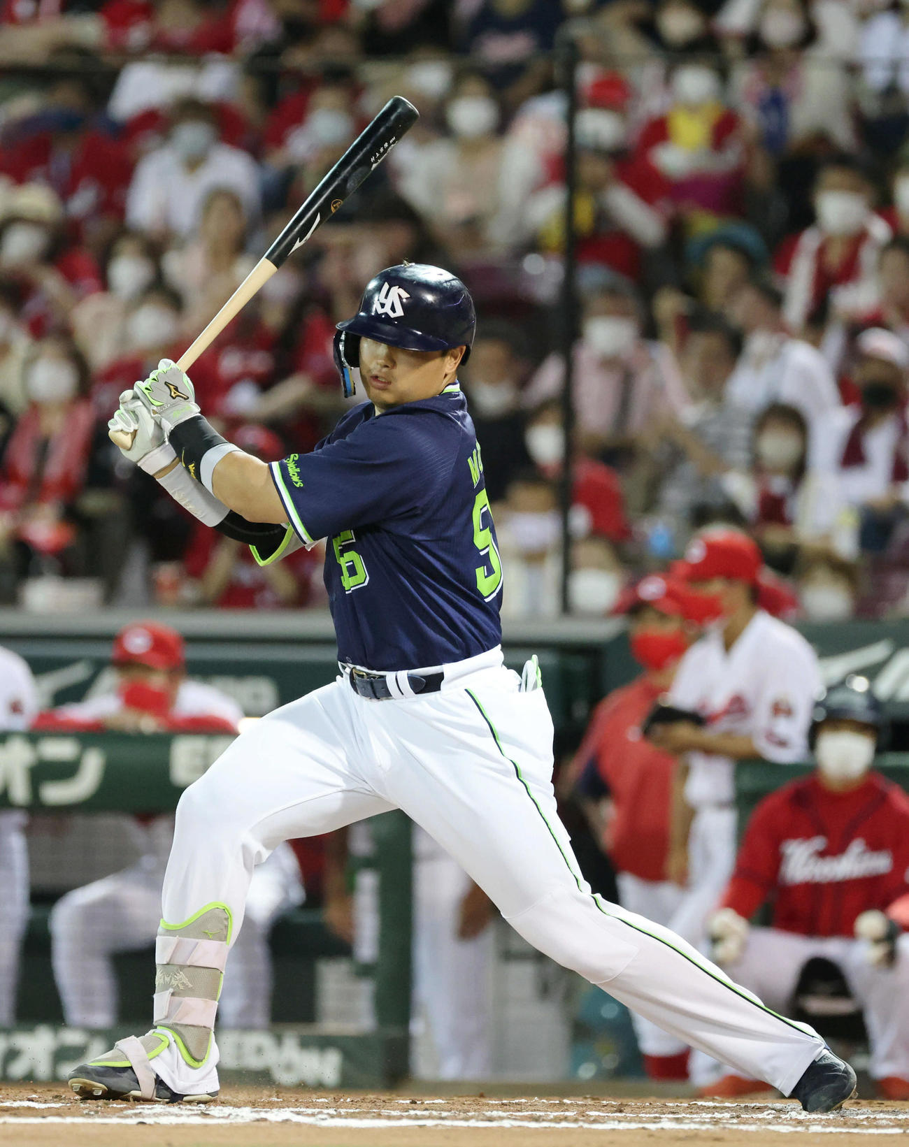 広島対ヤクルト　6回表ヤクルト1死満塁、村上は三振（撮影・加藤孝規）