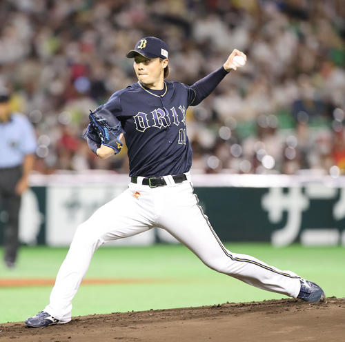 ソフトバンク対オリックス　先発・山崎福也（撮影・梅根麻紀）