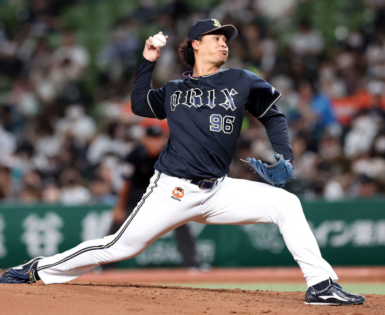 西武対オリックス　2回裏西武1死一塁の場面で登板した宇田川（撮影・浅見桂子）
