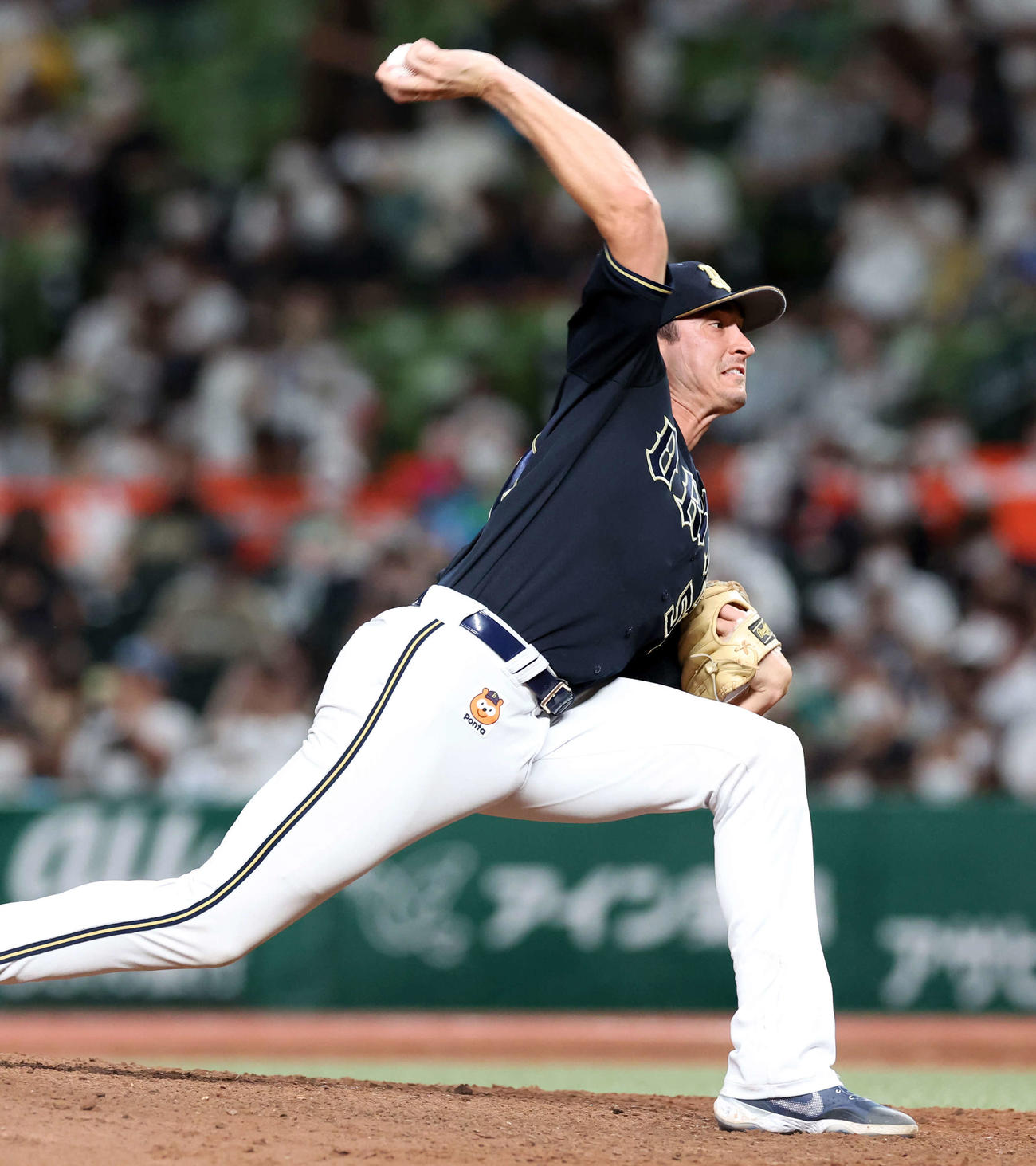 西武対オリックス　8回裏西武の攻撃を抑えたワゲスパック（撮影・浅見桂子）