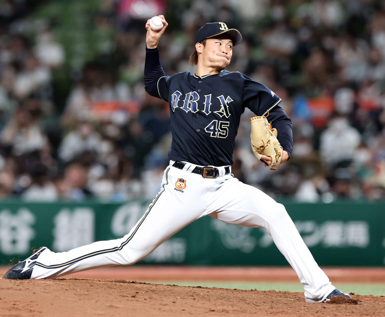西武対オリックス　7回裏西武の攻撃で登板した阿部（撮影・浅見桂子）