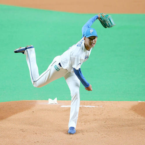 日本ハム対楽天　3回を無失点に抑える日本ハム先発の達（撮影・黒川智章）