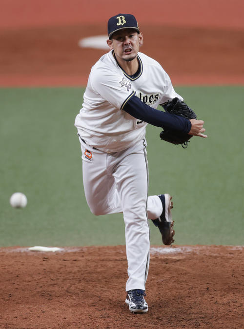 2022年10月27日、2番手で登板するオリックス比嘉幹貴
