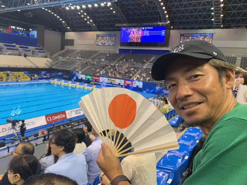 日刊スポーツ評論家の鳥谷敬氏は7月、世界水泳のアーティスティックスイミングを会場で観戦(撮影・佐井陽介)