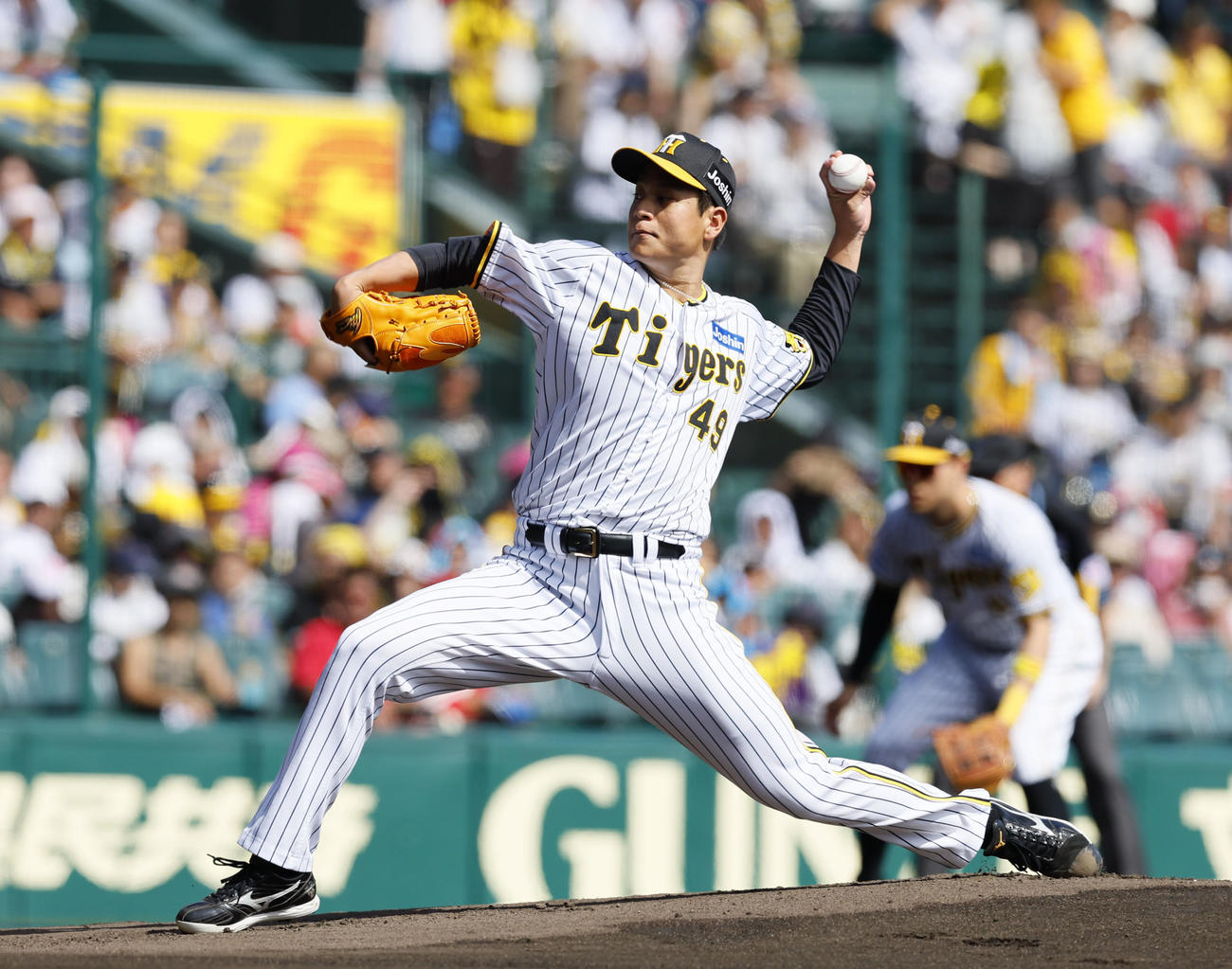 阪神対広島　10勝目を挙げた大竹（撮影・藤尾明華）