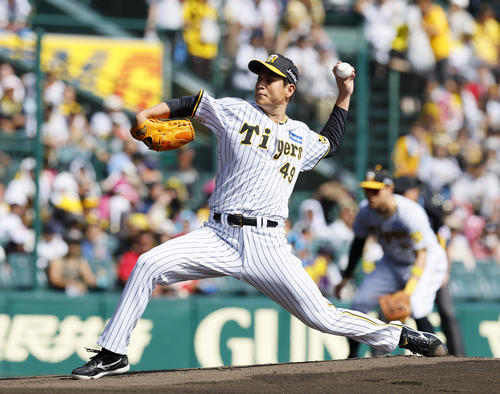 阪神対広島　10勝目を挙げた大竹（撮影・藤尾明華）