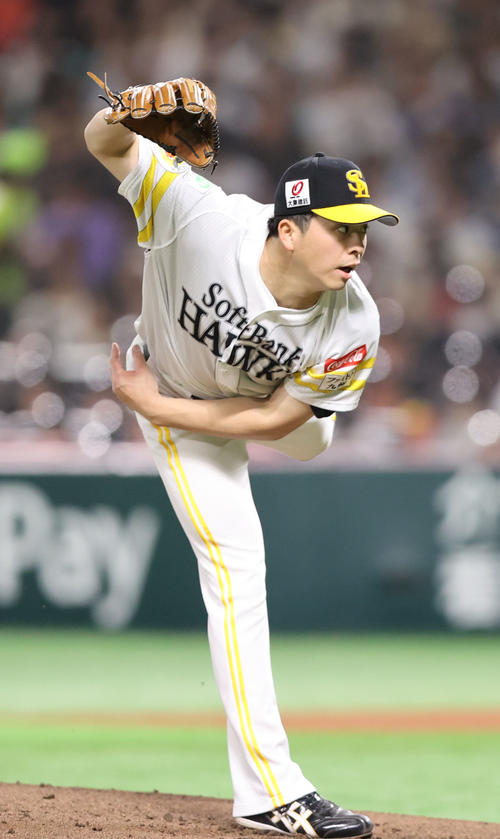 ソフトバンク大関友久（2024年3月16日撮影）