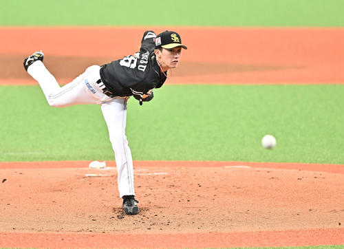 ソフトバンク大津亮介（24年4月14日撮影）