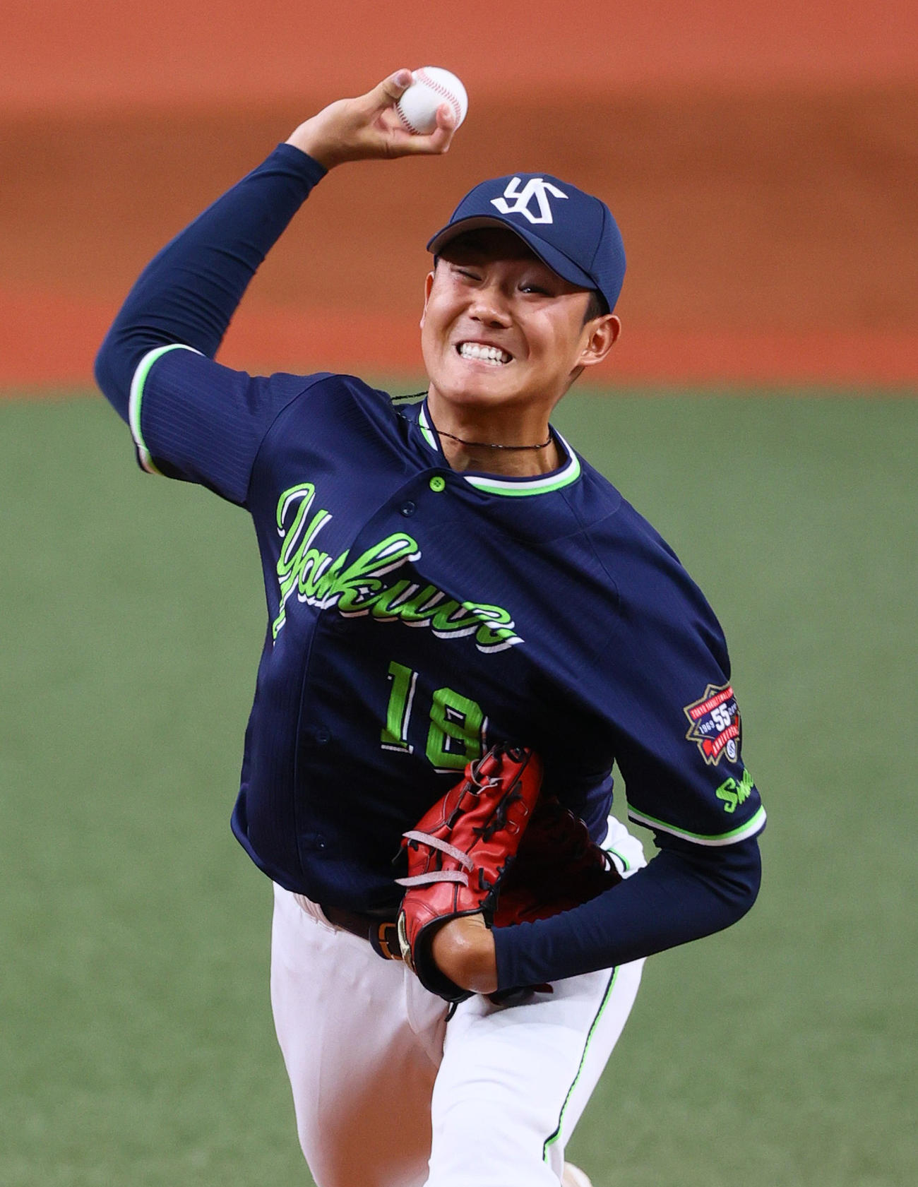 オリックス対ヤクルト　ヤクルト先発の奥川は5回を1失点に抑える（撮影・上山淳一）