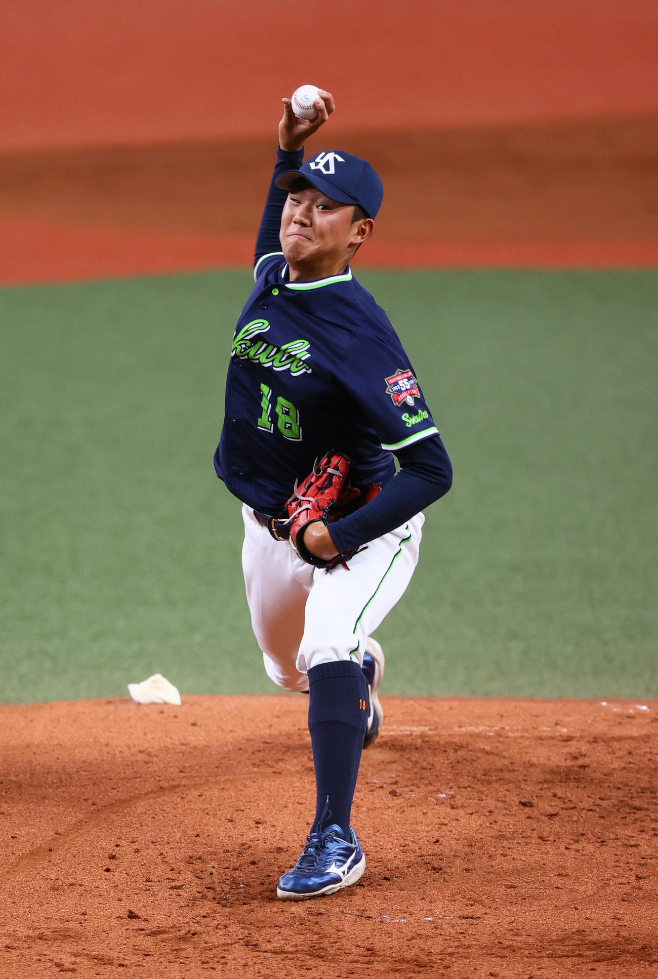 オリックス対ヤクルト　ヤクルト先発の奥川（撮影・上山淳一）