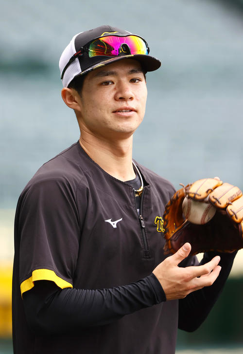 阪神中野拓夢（2024年6月27日撮影）