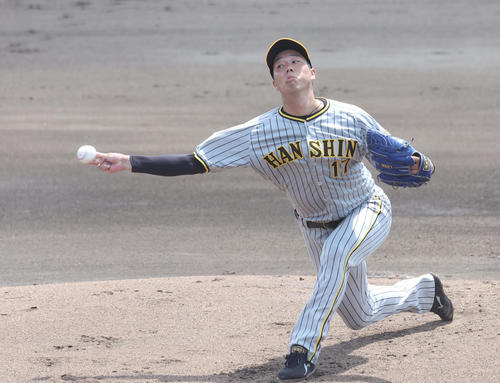 17日、2軍オリックス戦に先発した阪神青柳晃洋