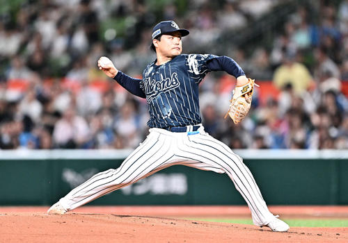 西武対日本ハム　西武先発の松本（撮影・滝沢徹郎）