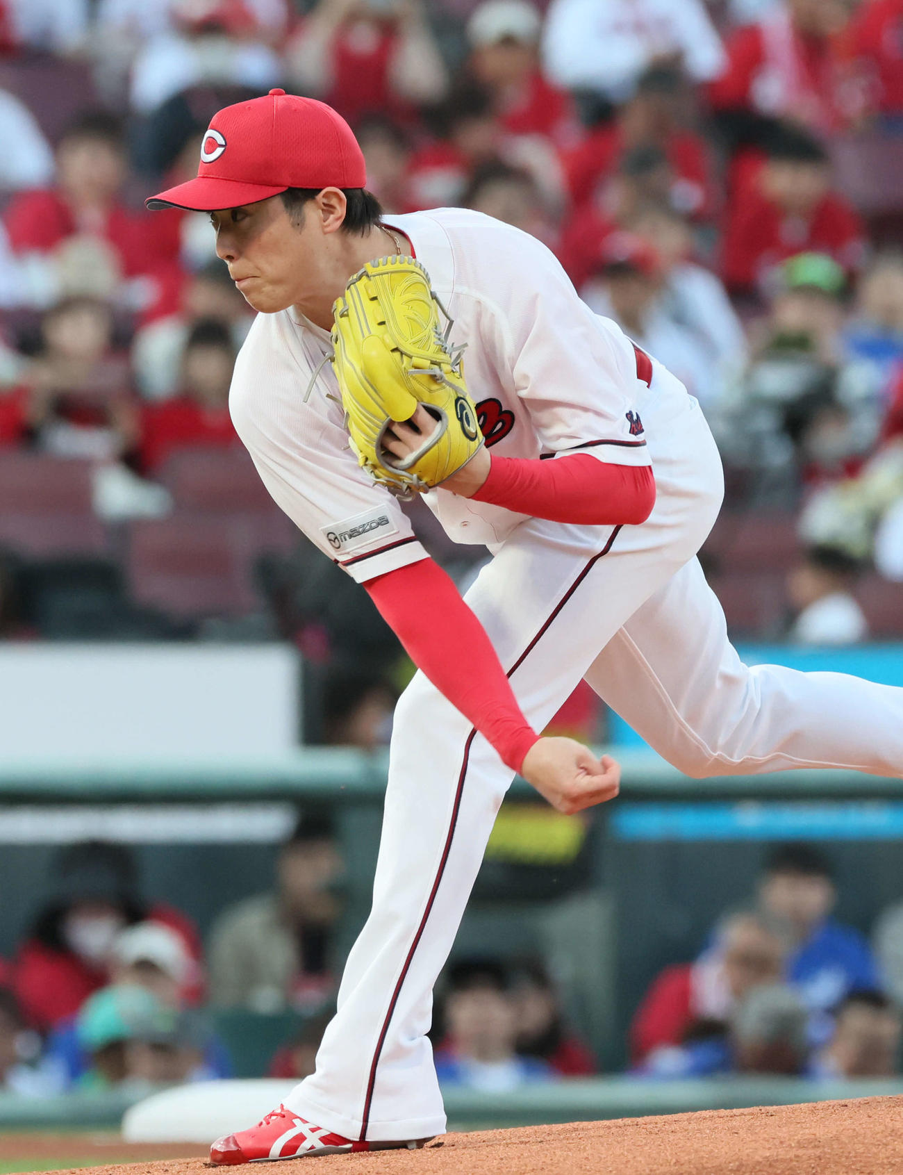 広島対新中日　広島先発の森下（撮影・加藤孝規）